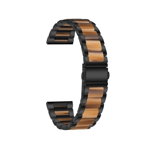 22 mm 20 mm Armband aus Legierung mit Harzarmband for Garmin-Uhrenarmband Venu 3 2 1/Venu2 Plus/SQ/Vivoactive 4 Metallgürtel (Color : Black Style5, Size : For Venus SQ 1) von WUURAA