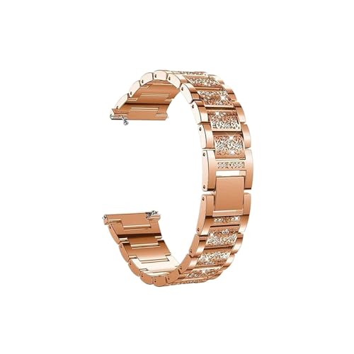 22 mm 20 mm Damenarmband passend for Huawei GT 3 2 46 mm 42 mm Armband passend for Samsung Galaxy Watch 6 5 Pro 4 Classic Band 40 mm 44 mm 43 mm 47 mm (Color : Rose gold, Size : 22mm) von WUURAA