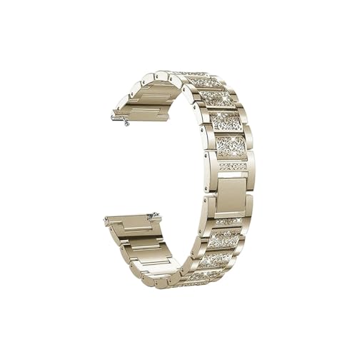22 mm 20 mm Damenarmband passend for Huawei GT 3 2 46 mm 42 mm Armband passend for Samsung Galaxy Watch 6 5 Pro 4 Classic Band 40 mm 44 mm 43 mm 47 mm (Color : Vintage gold, Size : 20mm) von WUURAA