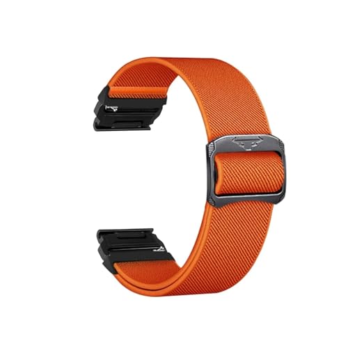 22 mm 26 mm Nylon-Quick-Fit-Armband for Garmin Fenix ​​7X 8X 8 7 Pro 6X 6 5X Tactix 8 7 Forerunner 965 955 Uhrenzubehör(Orange-B,26mm) von WUURAA