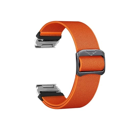 22 mm 26 mm Nylon-Quick-Fit-Armband for Garmin Fenix ​​7X 8X 8 7 Pro 6X 6 5X Tactix 8 7 Forerunner 965 955 Uhrenzubehör(Orange-S,22mm) von WUURAA