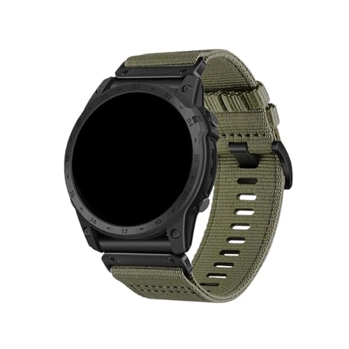 22 mm 26 mm Nylon-Quick-Fit-Armband for Garmin Tactix7pro Fenix ​​7X 8 7 Pro Fenix ​​6X 6 5X 5Plus Uhrenzubehör(Olive Green,22mm(Fenix8 47mm)) von WUURAA