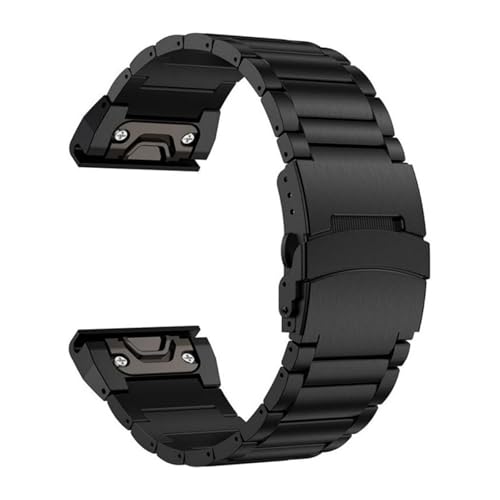 22 mm 26 mm Schnellmontage-Titanmetallband for Garmin Fenix ​​E 8 7 6 5 X pro 5XPlus Enduro 3 2 Armband ersetzen(Grey,26mm(Fenix 7X 6X 5X)) von WUURAA