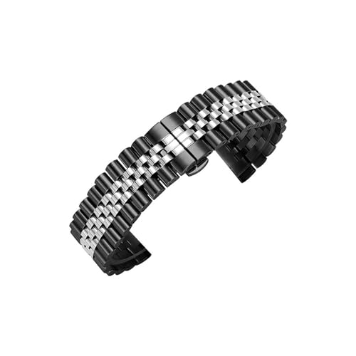 22mm 20mm Passend for Samsung Galaxy Watch 5 Pro 45mm 6 5 44mm 40mm Band watch6 4 Classic 47mm 46mm 42mm Armband Edelstahlarmband (Color : Black silver tool, Size : For Galaxy Watch 5 44mm) von WUURAA
