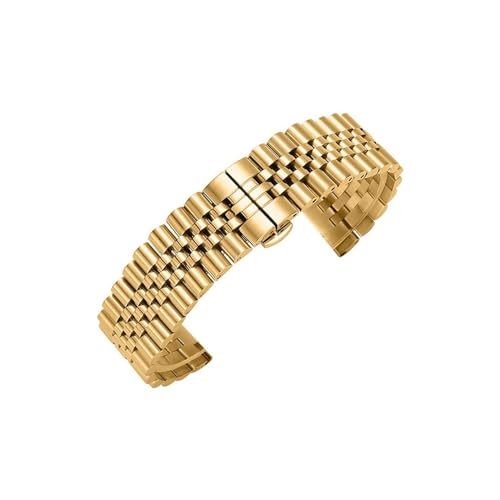 22mm 20mm Passend for Samsung Galaxy Watch 5 Pro 45mm 6 5 44mm 40mm Band watch6 4 Classic 47mm 46mm 42mm Armband Edelstahlarmband (Color : Gold tool, Size : For Watch6 40mm) von WUURAA