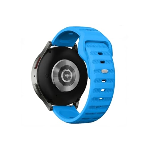 22mm 20mm Silikonband for Huawei Uhr 4/3/GT3-2 Pro for Amazfit GTR 4/GTS 4 weiche atmungsaktive Gürtel for Samsung Galaxy Uhr 6/5/4 Armband (Color : Blue, Size : For 22mm) von WUURAA