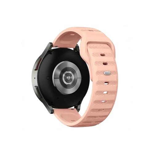 22mm 20mm Silikonband for Huawei Uhr 4/3/GT3-2 Pro for Amazfit GTR 4/GTS 4 weiche atmungsaktive Gürtel for Samsung Galaxy Uhr 6/5/4 Armband (Color : Pink, Size : For 22mm) von WUURAA