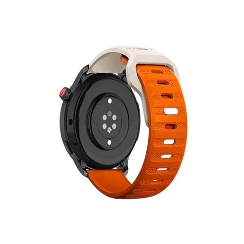 22mm 20mm Silikonband for Huawei Uhr 4/3/GT3-2 Pro for Amazfit GTR 4/GTS 4 weiche atmungsaktive Gürtel for Samsung Galaxy Uhr 6/5/4 Armband (Color : Starlight Orange, Size : For 22mm) von WUURAA