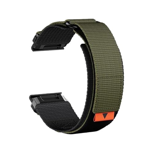 22mm 26mm Nylon Woven Strap for Garmin Watch Fenix ​​8 7 6X Pro Elastisches Armband for Tactlx7MK2 Sport Band(Army Green,22mm(Fenix 8 47mm)) von WUURAA