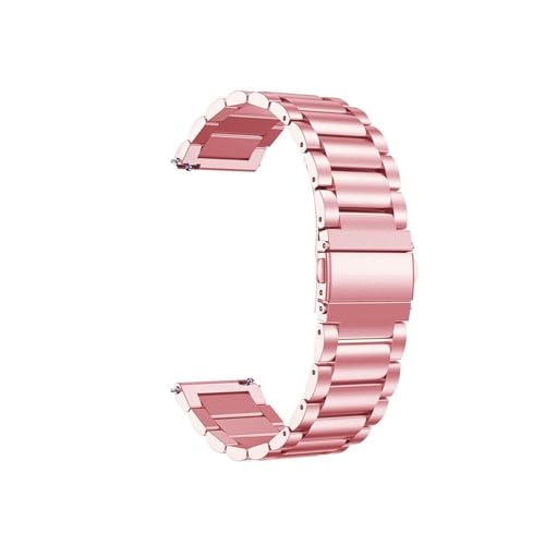 22mm Edelstahlband for Huami Amazfit GTR 47mm Pace Stratos Uhrenarmband Schlaufe for GTR 4 3 Pro 2 2e (Color : Pink, Size : For Amazfit GTR 2e) von WUURAA