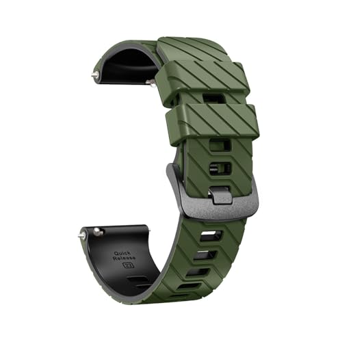 22mm Silikon Sport Band for Huawei Uhr Ultimative GT5 Pro GT4 46MM GT3 GT2 Ersatz Armband(Army green black,For GT5Pro 46MM) von WUURAA