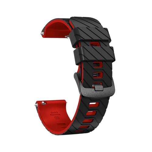 22mm Silikon Sport Band for Huawei Uhr Ultimative GT5 Pro GT4 46MM GT3 GT2 Ersatz Armband(Black red,For GT4 46mm) von WUURAA