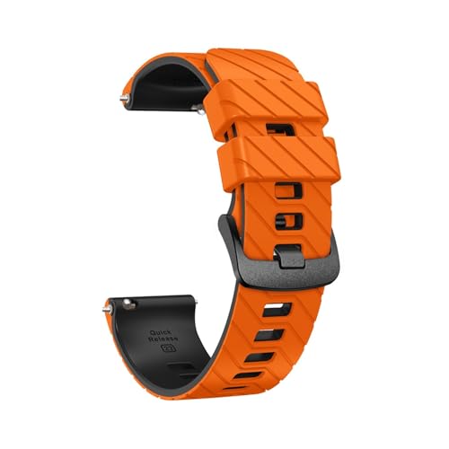 22mm Silikon Sport Band for Huawei Uhr Ultimative GT5 Pro GT4 46MM GT3 GT2 Ersatz Armband(Orange black,22mm) von WUURAA