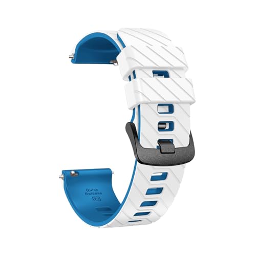 22mm Silikon Sport Band for Huawei Uhr Ultimative GT5 Pro GT4 46MM GT3 GT2 Ersatz Armband(White blue,For GT5Pro 46MM) von WUURAA