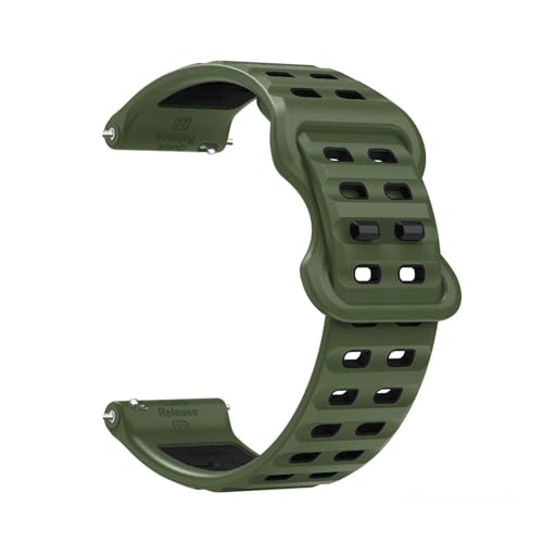22mm Silikon Sport Band for Huawei Watch Ultimative GT4 GT5 GT5Pro 46MM GT3 GT2 4 4Pro Ersatz Armband(Army green black) von WUURAA