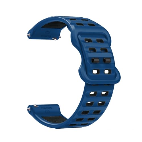22mm Silikon Sport Band for Huawei Watch Ultimative GT4 GT5 GT5Pro 46MM GT3 GT2 4 4Pro Ersatz Armband(Blue black) von WUURAA