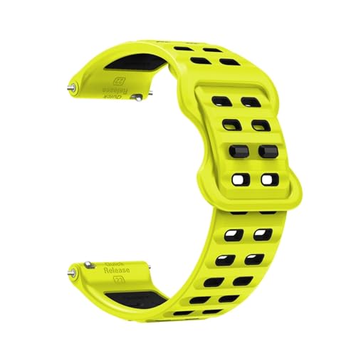 22mm Silikon Sport Band for Huawei Watch Ultimative GT4 GT5 GT5Pro 46MM GT3 GT2 4 4Pro Ersatz Armband(Lime Black) von WUURAA