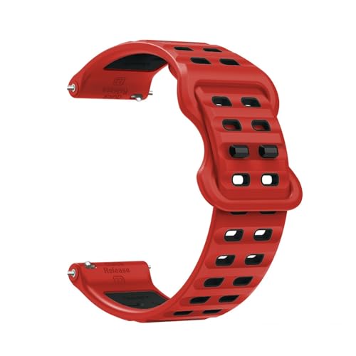 22mm Silikon Sport Band for Huawei Watch Ultimative GT4 GT5 GT5Pro 46MM GT3 GT2 4 4Pro Ersatz Armband(Red black) von WUURAA
