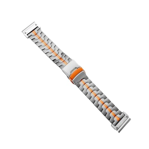 26 mm Titan-Metallarmband for Garmin-Uhr Fenix ​​8/5X/5XPlus/6X/6XPro/7x/7XPro QuickFit Metallarmbanduhr 3HR Tactix Epix Gen2 Band(Titanium orange,For Fenix 7X) von WUURAA