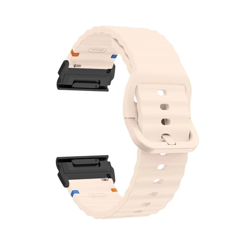 26mm 22mm QuickFit Silikonband for Garmin Fenix ​​8 47mm 51mm E 7 7X 6X Pro 5X Plus Epix Pro Gen 2/Enduro 3 Armband(Pink black,22mm) von WUURAA