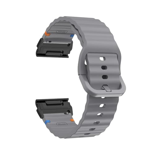 26mm 22mm QuickFit Silikonband for Garmin Fenix ​​8 47mm 51mm E 7 7X 6X Pro 5X Plus Epix Pro Gen 2/Enduro 3 Armband(SpaceH black,26mm) von WUURAA