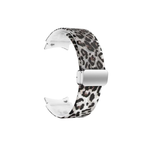 Armbänder for Samsung Galaxy Watch 6 47 mm 43 mm for Watch 4/5 44 mm 40 mm Aufdruck Reflektierendes Correa-Band for Watch 4 Classic 42 mm 46 mm (Color : Clear leopard, Size : For Galaxy Watch 5Pro 4 von WUURAA