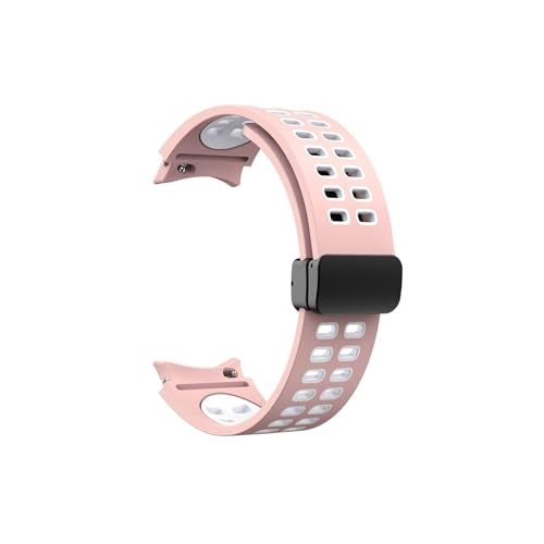 Armbänder for Samsung Galaxy Watch 6 47 mm 43 mm for Watch 4/5 44 mm 40 mm Aufdruck Reflektierendes Correa-Band for Watch 4 Classic 42 mm 46 mm (Color : Pink-White, Size : For Watch 4 5 40MM 44MM) von WUURAA