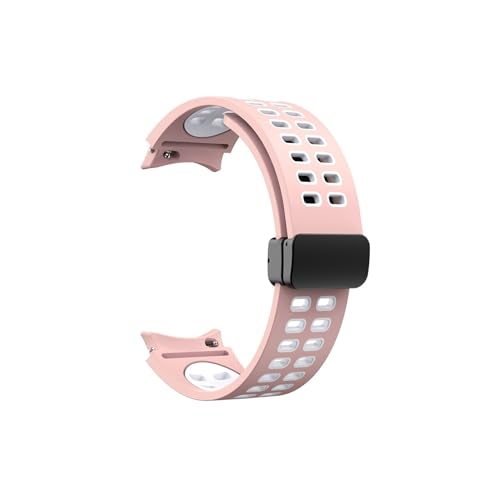 Armbänder for Samsung Galaxy Watch 6 47 mm 43 mm for Watch 4/5 44 mm 40 mm Aufdruck Reflektierendes Correa-Band for Watch 4 Classic 42 mm 46 mm (Color : Pink-White, Size : For Watch 4Classic 42 46) von WUURAA