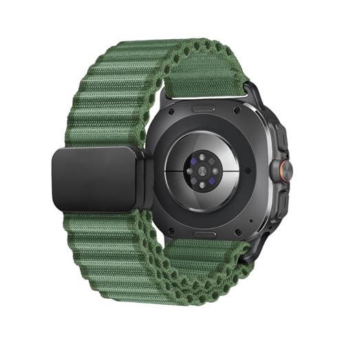 Atmungsaktives Nylonarmband for Samsung Galaxy Watch Ultra2 (2025) Band for GALAXY 7 Ultra 47mm Sportarmband(NO.2 army green,For Watch Ultra2(2025)) von WUURAA