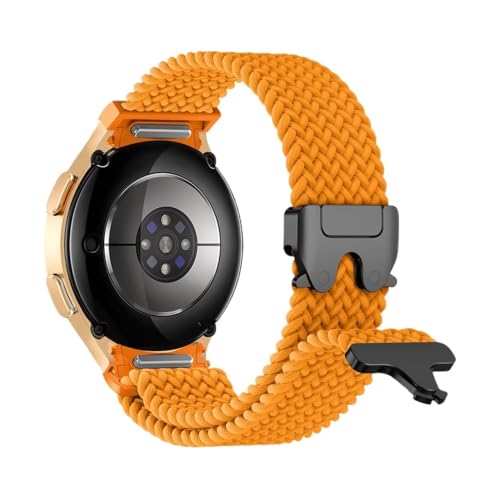 Atmungsaktives Nylonband for Samsung Watch 7 6 5 4 40 44mm 5pro 45mm FE 6Classic 43 47mm 4Classic 42 46mm Sportarmband(Orange,For Galaxy FE 40mm) von WUURAA