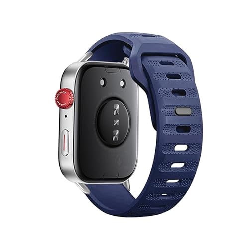 Atmungsaktives Silikonarmband for Huawei Watch Fit3 Fit4 Fit4Pro, Sportarmband for HUAWEI FIT 4 Pro, Ersatzband(Deep Blue,For Watch Fit 3) von WUURAA