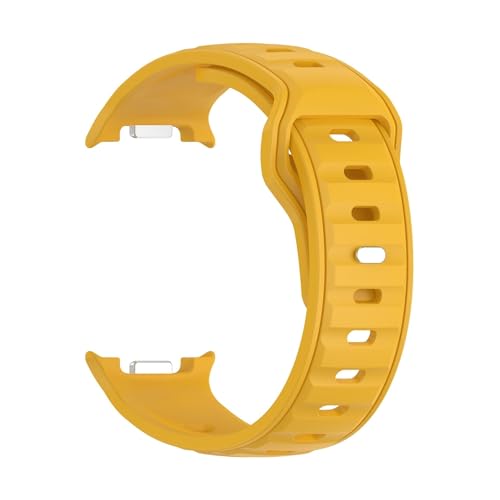 Atmungsaktives Sportarmband aus Silikon for Samsung Galaxy Watch 8 40 44 MM, ersetztes Band for Galaxy 8 Classic 46 MM(Yellow,For Watch8 Classic) von WUURAA