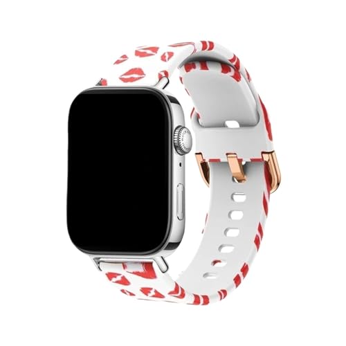 Bedrucktes Silikonarmband for Huawei Watch Fit 3 Ersatzarmband Correa for Huawei Watch Fit4 4pro(Flaming red lips,For fit 4 pro) von WUURAA