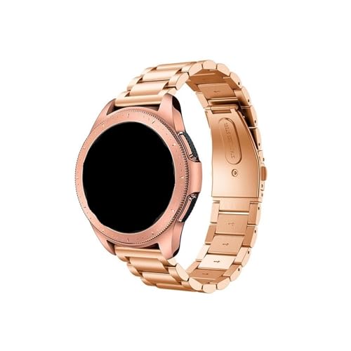Edelstahl-Armband for Samsung Galaxy Watch 42 mm/Gear S2 Classic 732 Uhrenarmbänder, for Amazfit Bip U/Pop-Armband (Color : Rose gold, Size : Only the Strap) von WUURAA