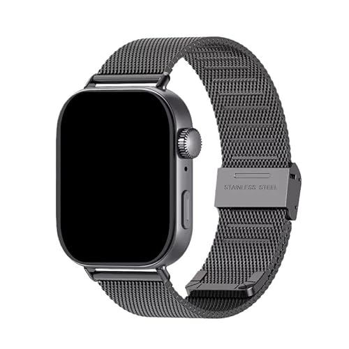 Edelstahl Milan Strap for Huawei Watch Fit3 Fit4 Fit4Pro Ersetzen Metall Mode Armband(Black) von WUURAA