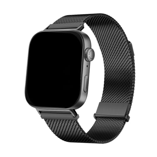 Edelstahl Milanese Armband for Huawei Watch Fit3 Fit4 Fit4Pro Ersetzen Sie den Metallarmbandgürtel(Black,For FIT 4) von WUURAA