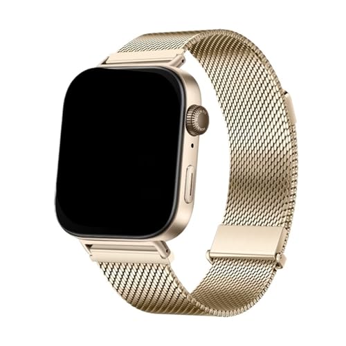 Edelstahl Milanese Armband for Huawei Watch Fit3 Fit4 Fit4Pro Ersetzen Sie den Metallarmbandgürtel(Light Gold,For fit 4 pro) von WUURAA