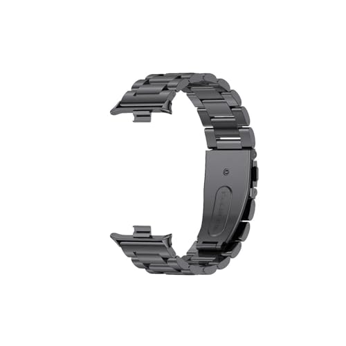 Edelstahl-Uhrenarmband passend for Redmi Watch 4 Uhr Ersatzarmband passend for Xiaomi Band 8 Pro Armband-Zubehör (Color : Black, Size : For mi band 8 pro) von WUURAA