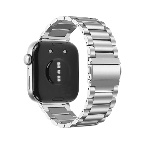 Edelstahlarmband for Huawei Watch Fit3 Fit4 Fit4Pro, verstellbares Armband for HUAWEI Fit 4 4Pro, Ersatzarmband(Silver,For fit 4 pro) von WUURAA