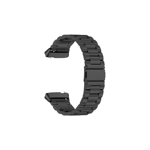 Edelstahlband for Redmi Watch 3 Active Armband Uhr Metallarmband Gürtel for Xiaomi Redmi Watch3 Active (Color : Black, Size : For Redmi Watch 3 Active) von WUURAA