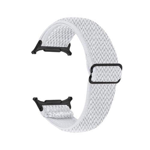 Elastisches Nylonarmband for Samsung Galaxy Watch 8 40mm 44mm Armband for GALAXY Watch 8classic 46mm ersetztes Sportarmband(Black White,For Watch8 Classic) von WUURAA