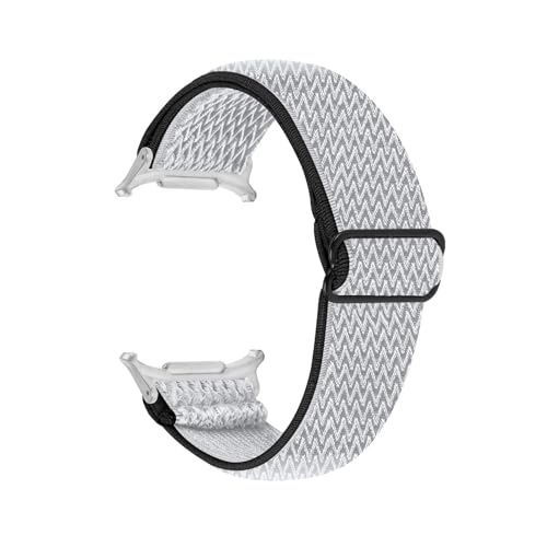 Elastisches Nylonarmband for Samsung Galaxy Watch 8 40mm 44mm Armband for GALAXY Watch 8classic 46mm ersetztes Sportarmband(Silver Black white,For Watch8 44mm) von WUURAA