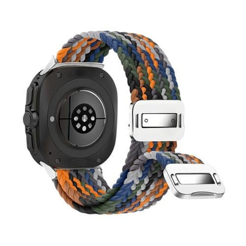 Elastisches gewebtes Nylonarmband for Samsung Galaxy Watch7 Ultrah-Armband for GALAXY ULTRA 47MM Curved End-Ersatzband(Camouflage Colorful) von WUURAA