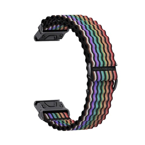 For Garmin Fenix8 8X 7 7X Pro 6 6X 5 5X Plus 47mm 51mm Instinctive 2 QuickFit Strap Ersatz 22mm 26mm Nylon Armband(Color,26mm(Fenix 8 51mm)) von WUURAA