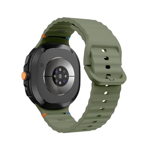 For Samsung Galaxy Watch Ultra2 Sport-Silikonband for Watch8 Classic 46mm/Watch8 44 40mm Armband-Ersatzarmband(Army Green,For Galaxy Watch 8 44mm) von WUURAA