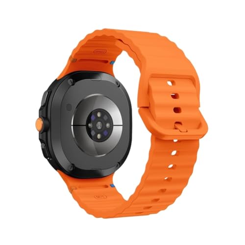 For Samsung Galaxy Watch Ultra2 Sport-Silikonband for Watch8 Classic 46mm/Watch8 44 40mm Armband-Ersatzarmband(Orange,For Galaxy Watch 8 40mm) von WUURAA