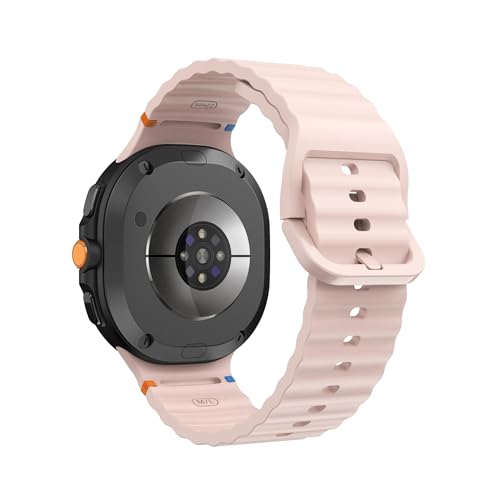 For Samsung Galaxy Watch Ultra2 Sport-Silikonband for Watch8 Classic 46mm/Watch8 44 40mm Armband-Ersatzarmband(Pink,For Watch 8 Ultra 2) von WUURAA