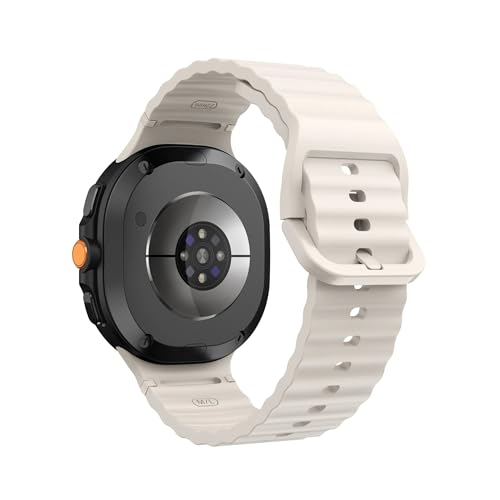 For Samsung Galaxy Watch Ultra2 Sport-Silikonband for Watch8 Classic 46mm/Watch8 44 40mm Armband-Ersatzarmband(Starlight,For Watch 8 Ultra 2) von WUURAA