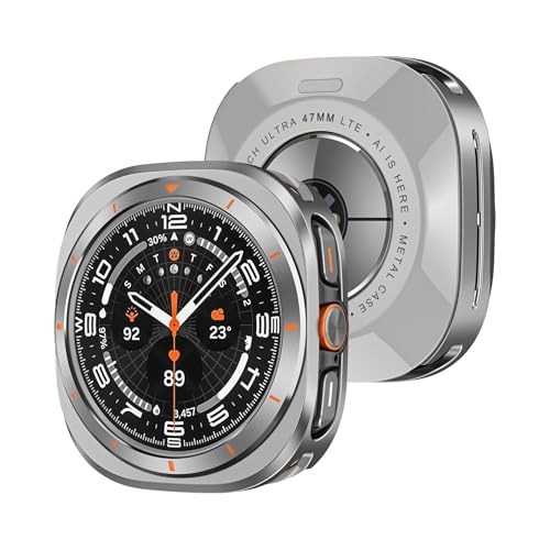 For Samsung Galaxy Watch7 Ultra 47mm Uhrengehäuse for GALAXY ULTRA Metallschutzhülle(Grey) von WUURAA