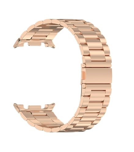 For Samsung Watch8/8Classic Metallarmband Edelstahl Business-Armband for Galaxy Watch Ultra 2 mit Einstellwerkzeug(Rose gold,For Watch 8) von WUURAA